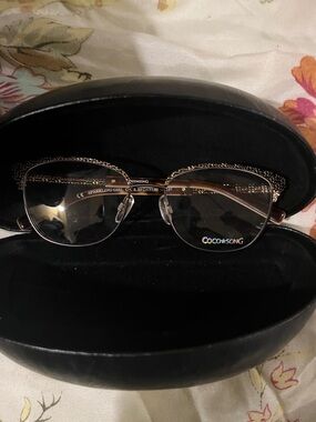 Women's Gold Semi-Rim Eyeglasses